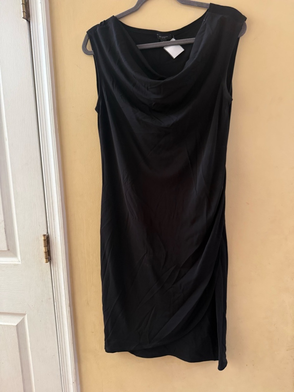 Ann Taylor Black Sleeveless Cowl-Neck Dress, medium
